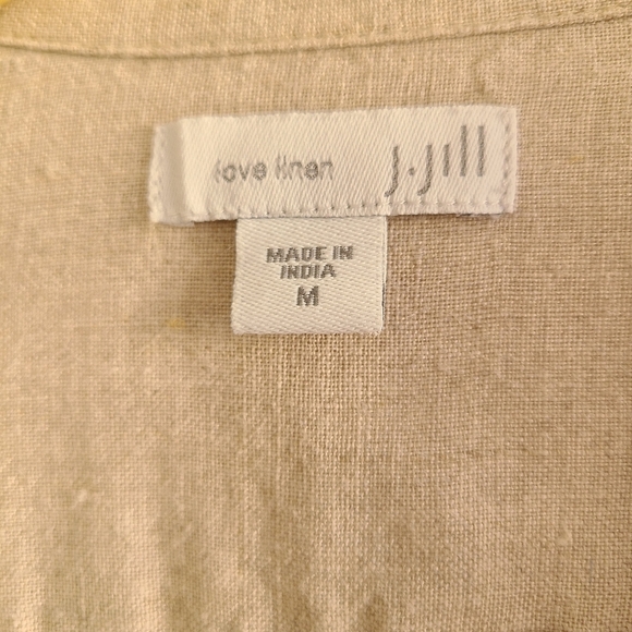 J. Jill Linen Tunic Blouse / Beige-Tan / Size Medium - Picture 5 of 5